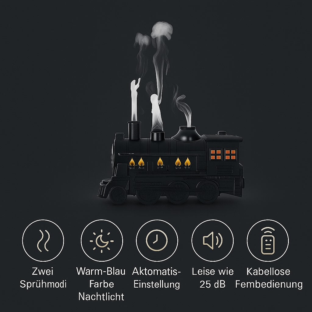 Zen Lokomotive – Aroma Zug-Diffusor 300 ml | Aromatherapie & LED-Licht | ZenTempel