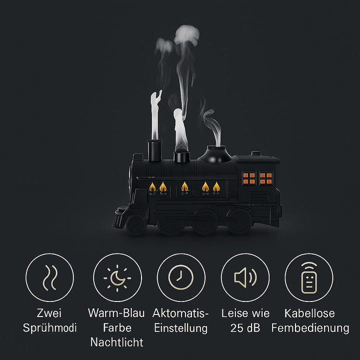 Zen Lokomotive – Aroma Zug-Diffusor 300 ml | Aromatherapie & LED-Licht | ZenTempel