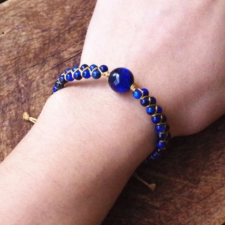 Armband geflochten im Auge des Falken - Armband