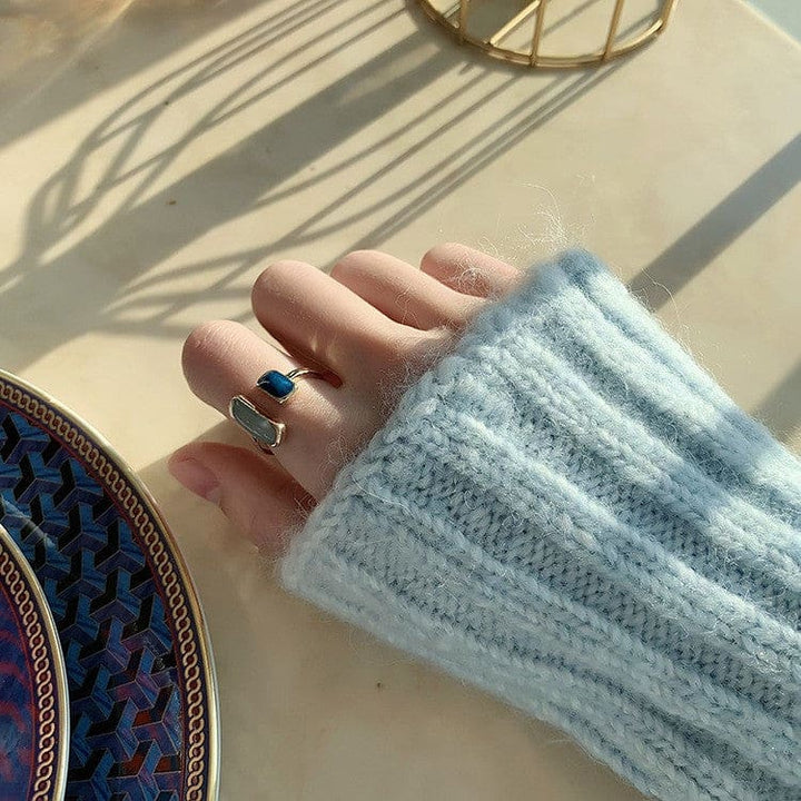 Bague Ajustable Vintage double pierre
