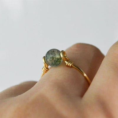 Bague en Agate Mousse