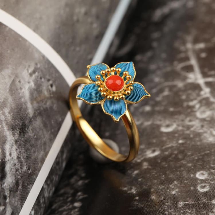 Bague vintage ’ Le Mouron des champs ’