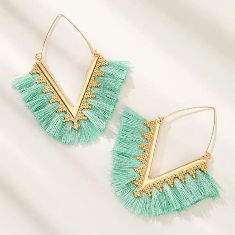 Boucles d’oreilles à pampille turquoise