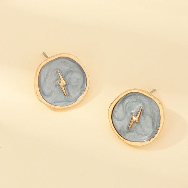 Boucles d’oreilles astrales vintage - Gris