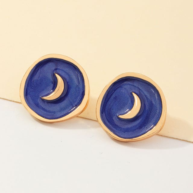 Boucles d’oreilles astrales vintage - Bleu