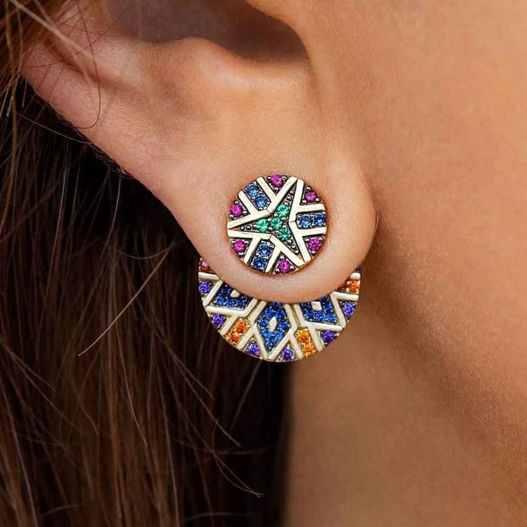 Boucles d’oreilles Mandala circulaire