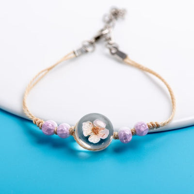 Bracelet fleur éternelle de cristal - Seringa