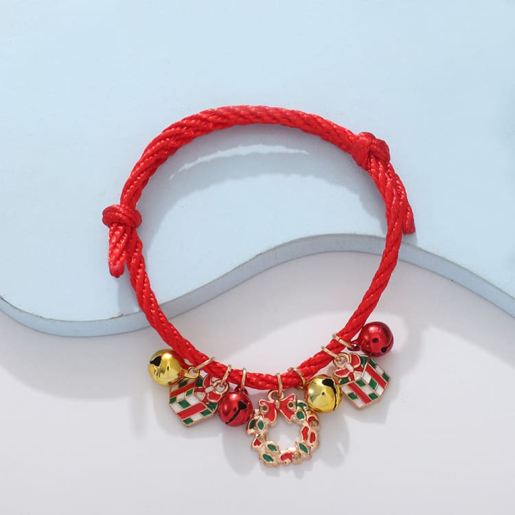 Bracelet de Noël ajustable - Rouge - Bracelet