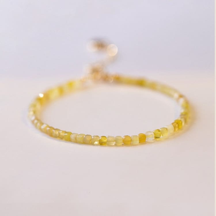 Bracelet fin en Opale jaune