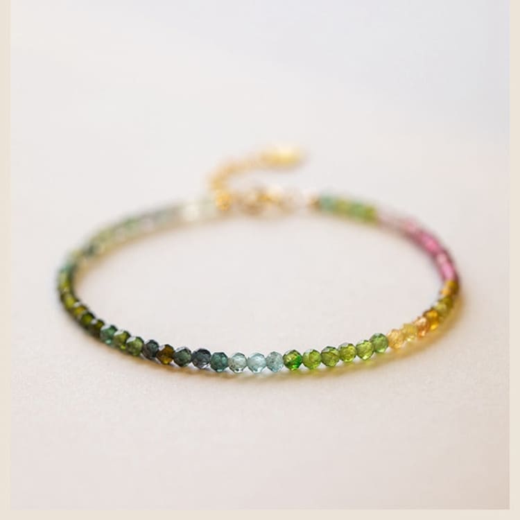 Bracelet fin multicolore en tourmaline