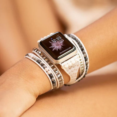 Bracelet Wrap Apple Watch en Howlite - Bracelet