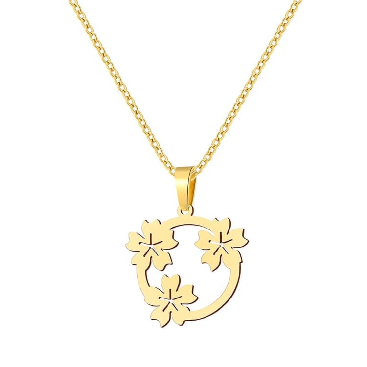 Collier ’Renouveau’ orné de Fleurs du cerisier