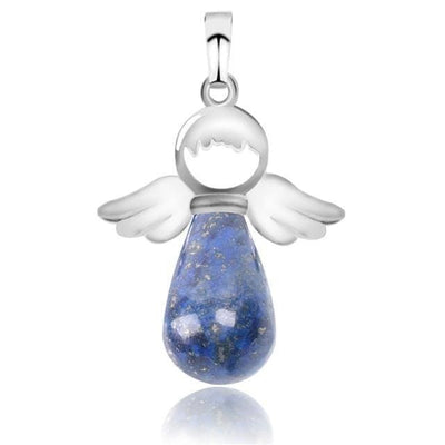 Engel Litho-Anhänger - Lapis Lazuli - Halskette