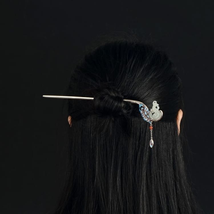 Epingle à cheveux ’ l’éveil du paon ’