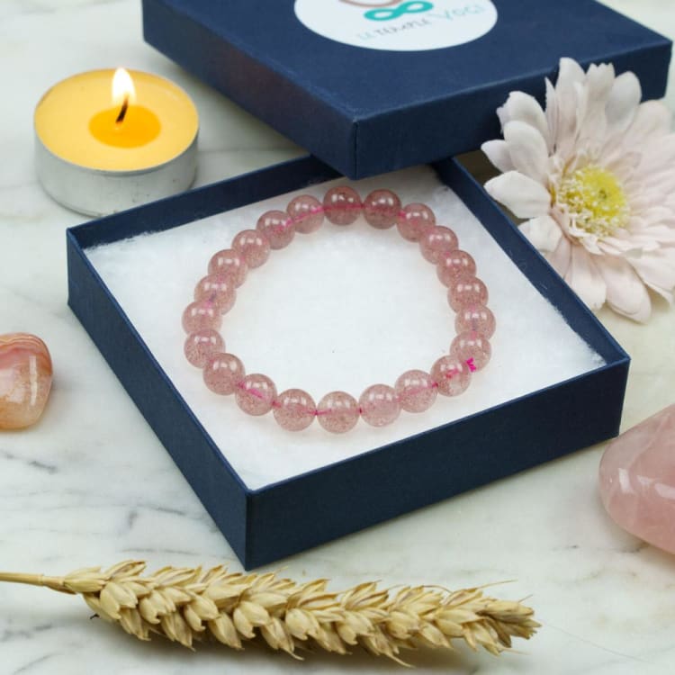 Erdbeer-Quarz-Armband - Armband