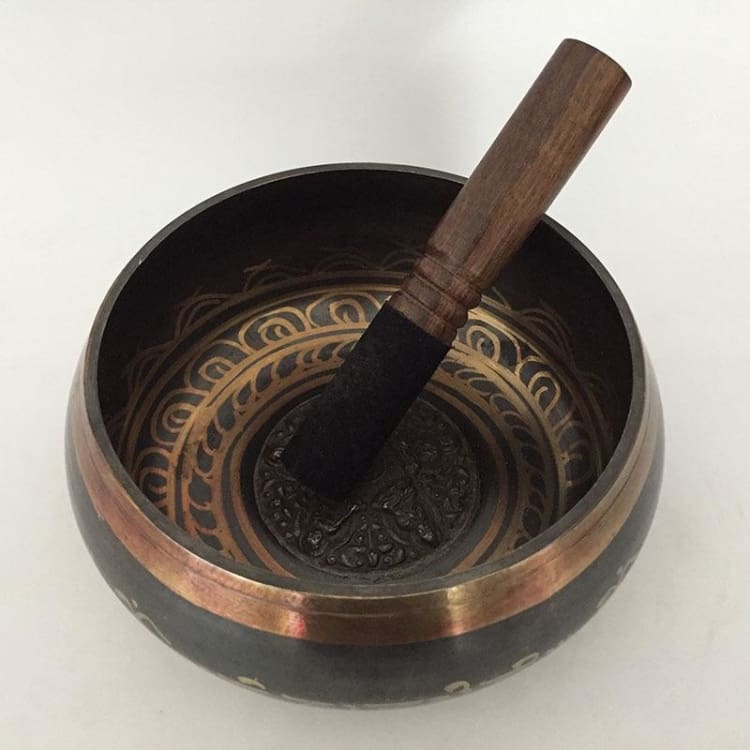 Grand Bol chantant tibétain - Design sombre