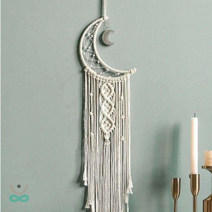 Nordisch inspirierter Traumfänger - Mond (96cm) - Dekoration