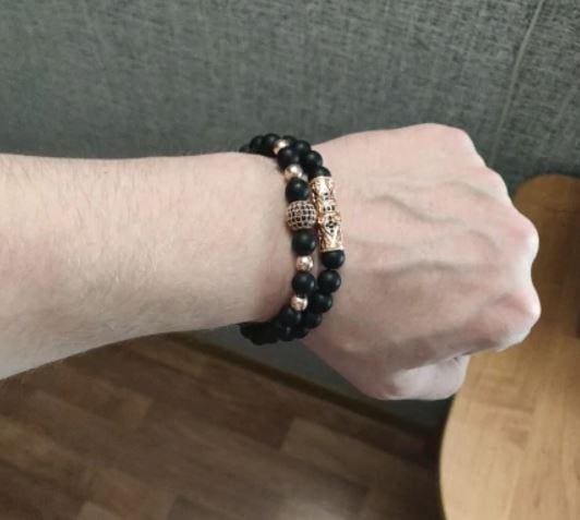 Obsidian-Stein-Schutzarmband - Armband