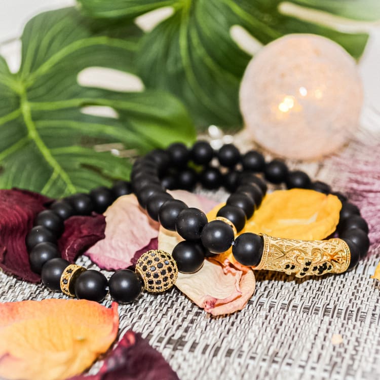 Obsidian-Stein-Schutzarmband - Armband