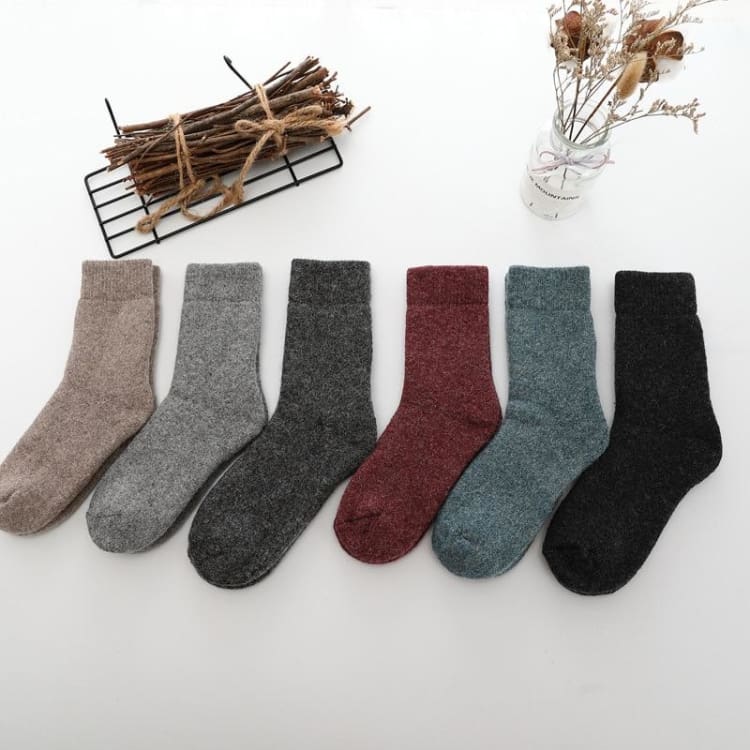 Paire de Chaussettes en Laine - Femme - Décorations