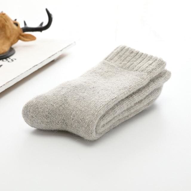 Paire de Chaussettes en Laine - Homme - Beige - Décorations