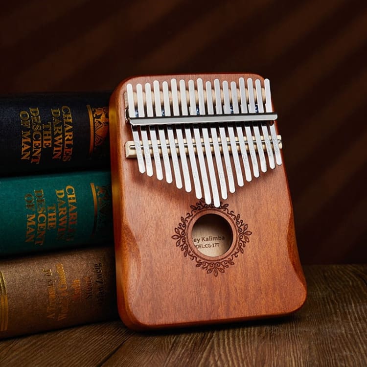 Piano à pouces Kalimba de 17 touches en bois d’acajou