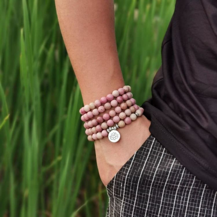 Rhodonit-Mala-Armband - Armband