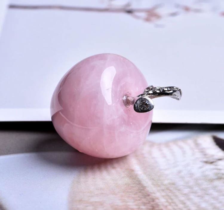 Rosa Quarz-Äpfel - Dekoration