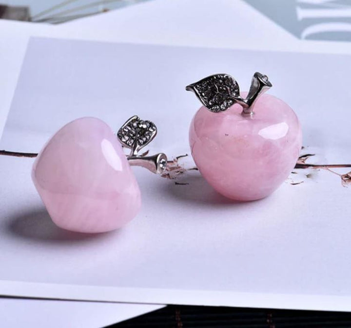 Rosa Quarz-Äpfel - Dekoration