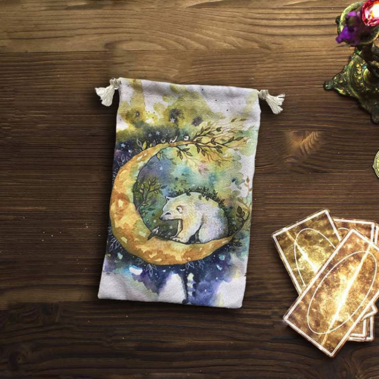 Sac de Cartes de Tarot - Ours Lunaire