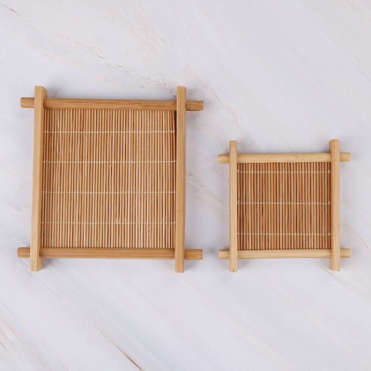 Tapis de tasse de thé en Bambou