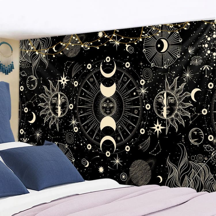 Tapisserie murale du cycle lunaire