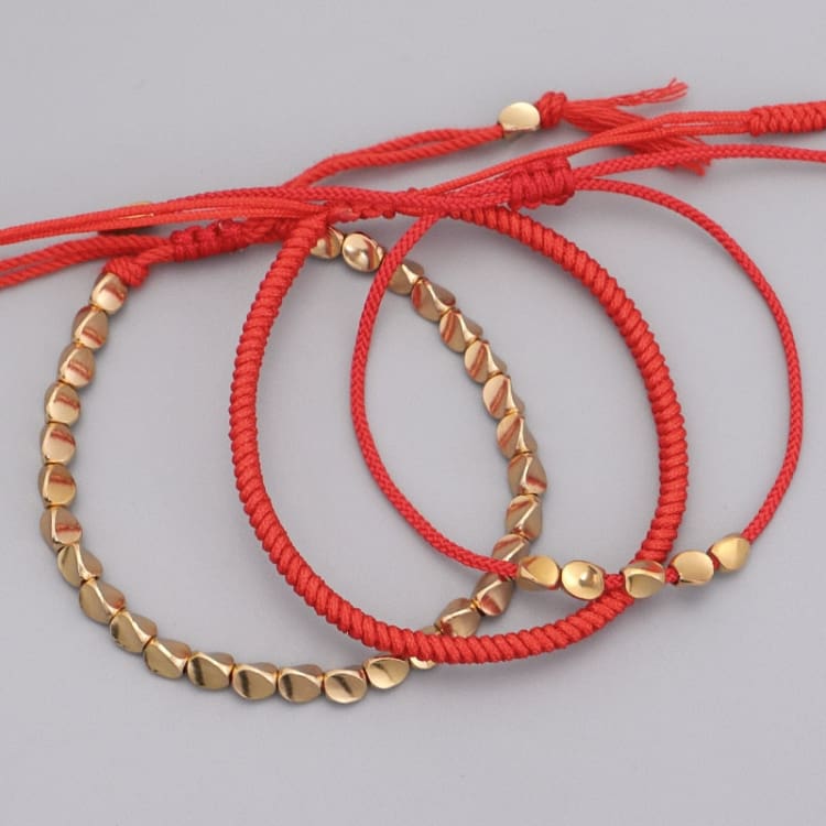 Trio de bracelets bouddhistes