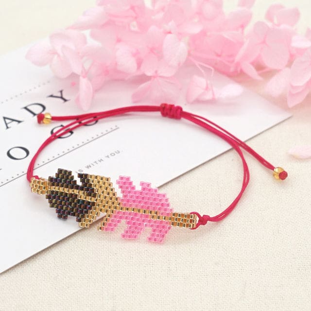Trio de bracelets brésiliens été Pink