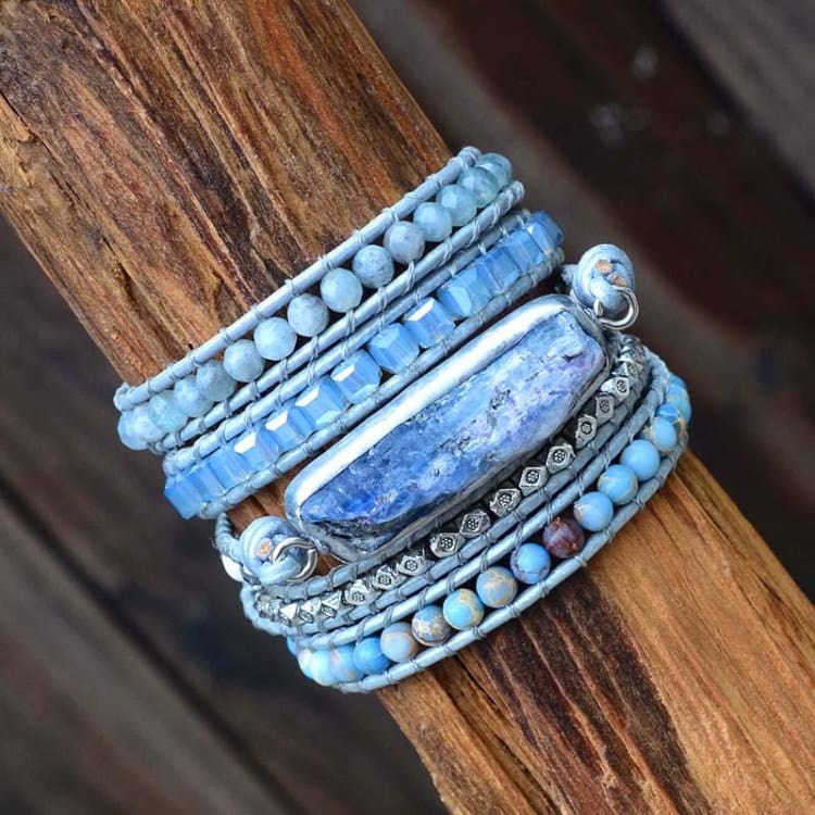 Verstellbares ruhiges Armband aus Topas-Stein - Armband